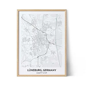 Luneburg city map poster