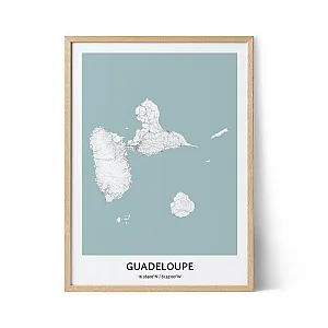 Guadeloupe city map poster