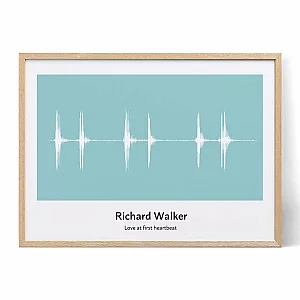 Baby Heartbeat Soundwave Art — personalised soundwave art print