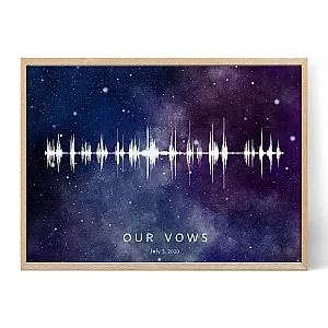 wedding vows soundwave art