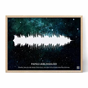 Papas Lieblingslied — personalisierter Kunstdruck - Schweiz
