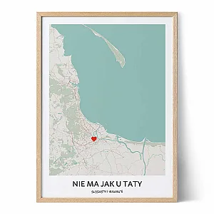 prezent mapa plakat dla taty
