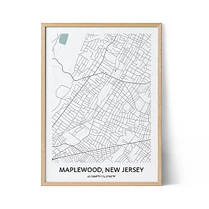 Maplewood city map poster