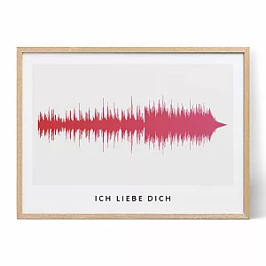 Ich liebe dich Schallwellen-Kunst