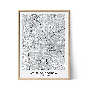 Atlanta Stadtplan Poster