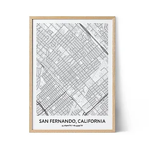 San Fernando city map poster