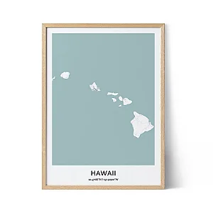 Hawaii Stadtplan Poster