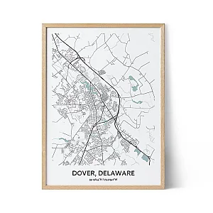 Dover city map poster