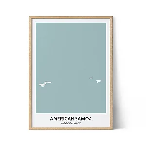 Affiche du plan de la ville des Samoa américaines