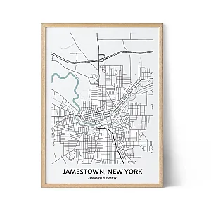 Jamestown city map poster