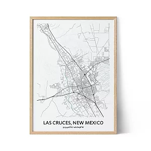 Las Cruces city map poster