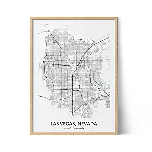 Las Vegas city map poster