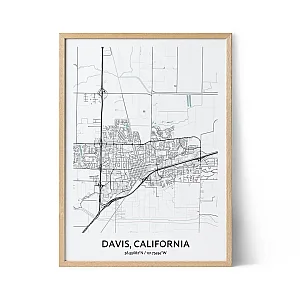Davis city map poster