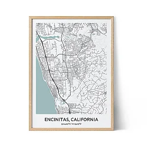 Encinitas city map poster