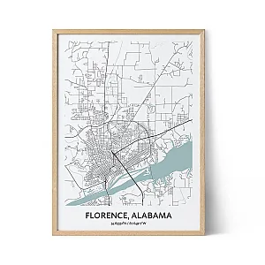 Florence city map poster