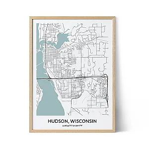 Hudson city map poster