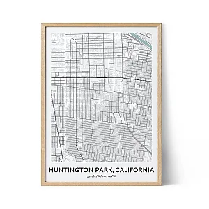 Huntington Park city map poster