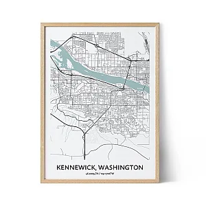 Kennewick city map poster