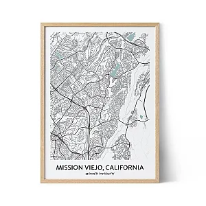 Mission Viejo city map poster
