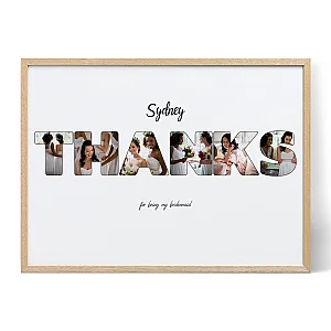 Bridesmaid Thank You Letter Photo Collage