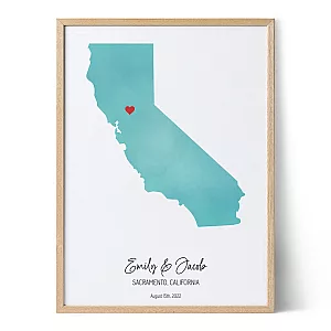 custom watercolor map