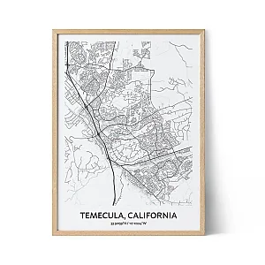 Temecula city map poster