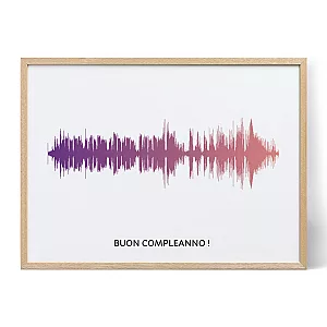 Onda Sonora di Buon Compleanno — stampa personalizzata onda sonora