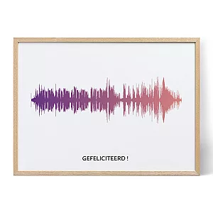 Gelukkige Verjaardag Soundwave Kunst — gepersonaliseerde geluidsgolf print