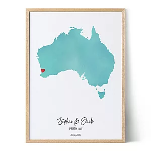 Custom Watercolor Map