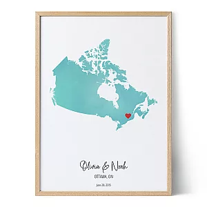 Custom Watercolor Map