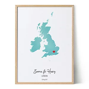 Custom Watercolour Map