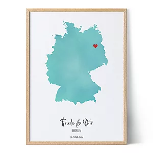 Benutzerdefinierte Aquarellkarte