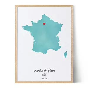 Carte aquarelle personnalisée