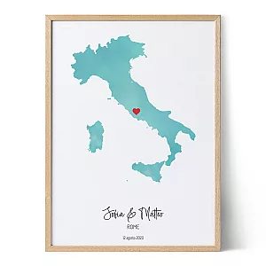 Mappa Personalizzata Effetto Acquerello