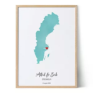Anpassad akvarellkarta