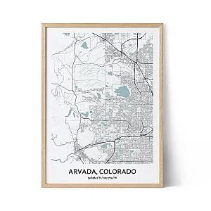 Arvada city map poster
