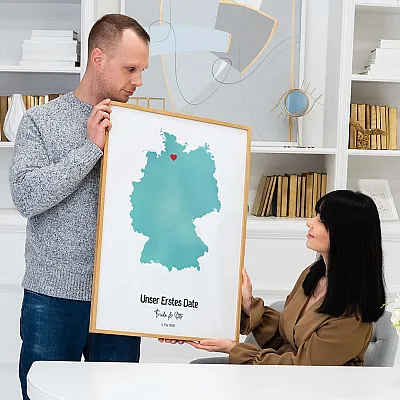 Aquarell-Karte - Unser erstes Date