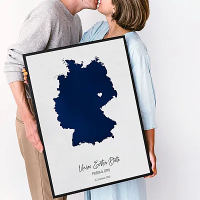 Aquarell-Karte - Unser erstes Date