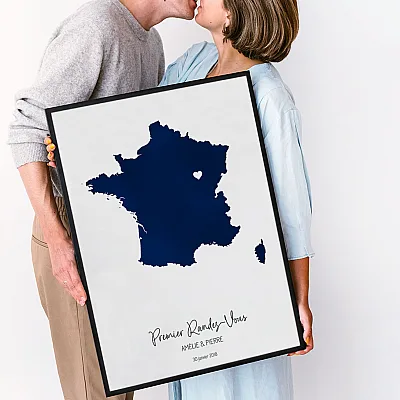 Carte aquarelle « Notre premier rendez-vous »