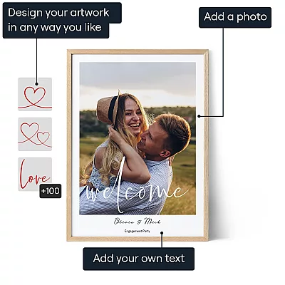 Retirement Photo Gift — personalised photo wall art print