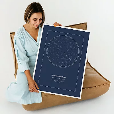 Personalized 40th Birthday Star Map