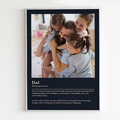 Póster personalizado de la definición de papá