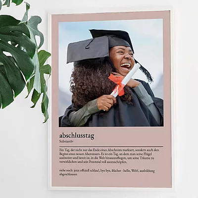 Abschluss Definition Foto Poster