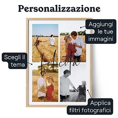 Collage personalizzato di 4 foto