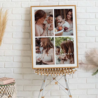 Meilleure Maman 4 Photos Collage Photo