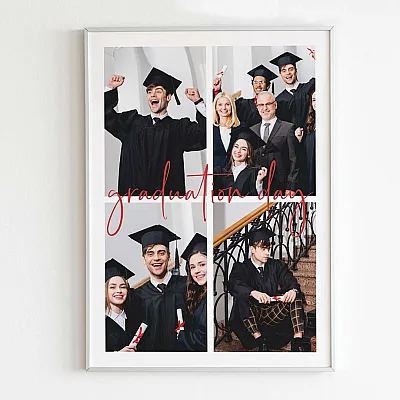Graduation 4 Photo Collage Print