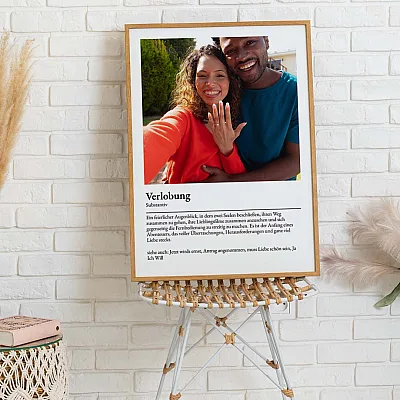 Verlobung Geschenk Definition Poster