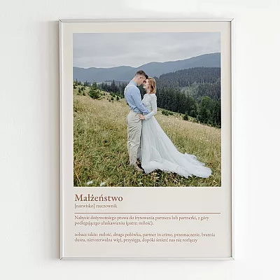 Małżeństwo Plakat z Definicją-3