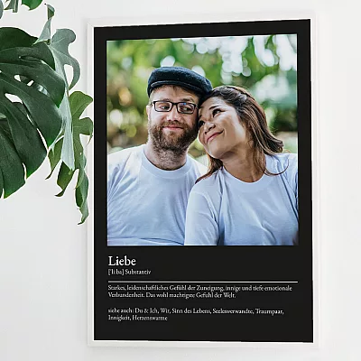 Poster mit Definition Liebe