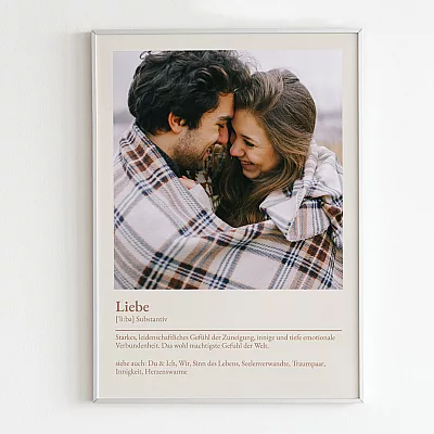 Poster mit Definition Liebe